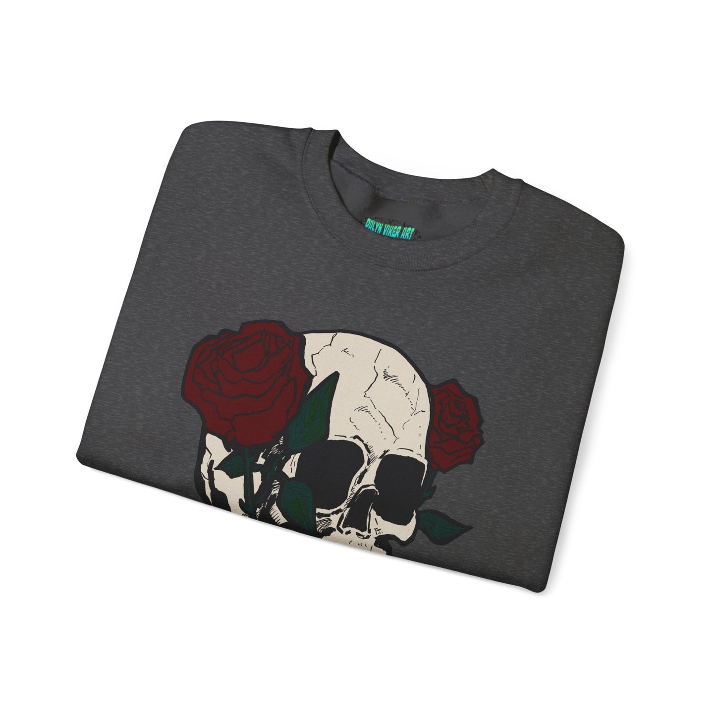 Skull & Rose Crewneck Sweatshirt - Unisex Heavy Blend™
