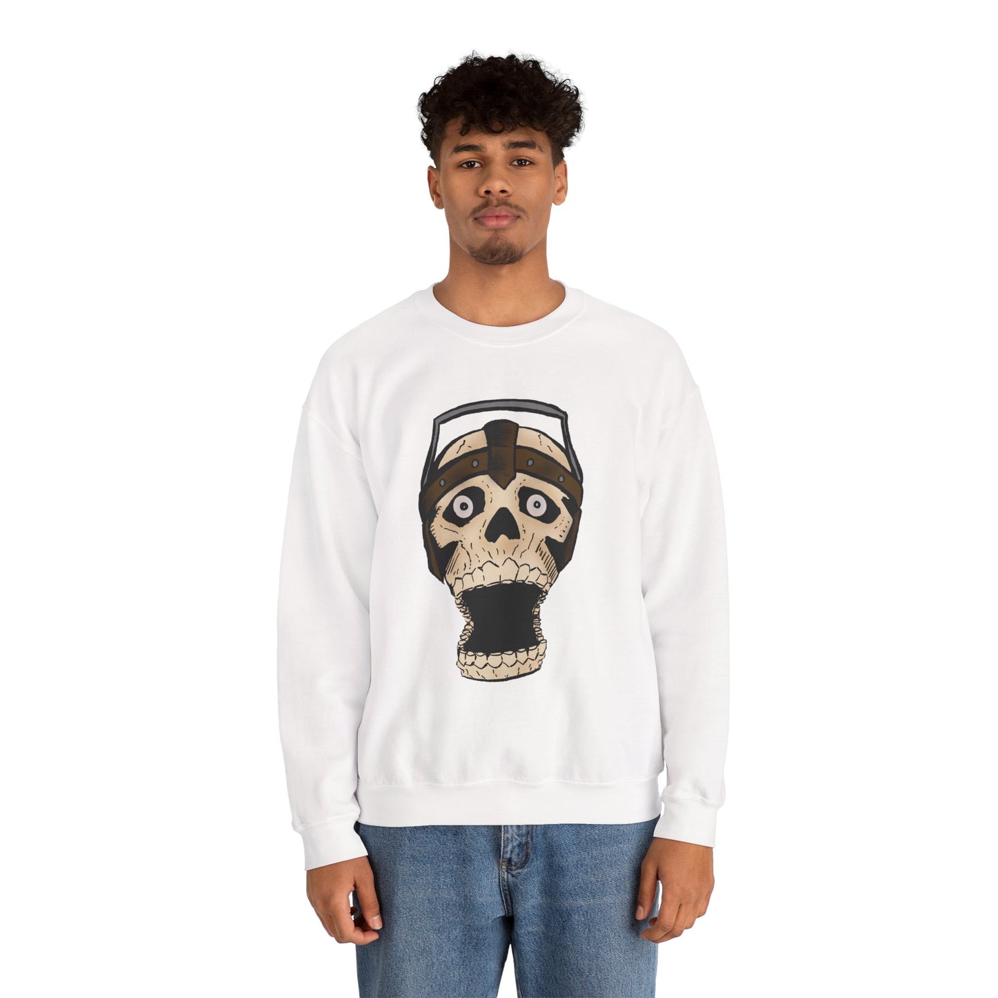 Screaming Skull Graphic Crewneck Sweatshirt - Unisex Heavy Blend™