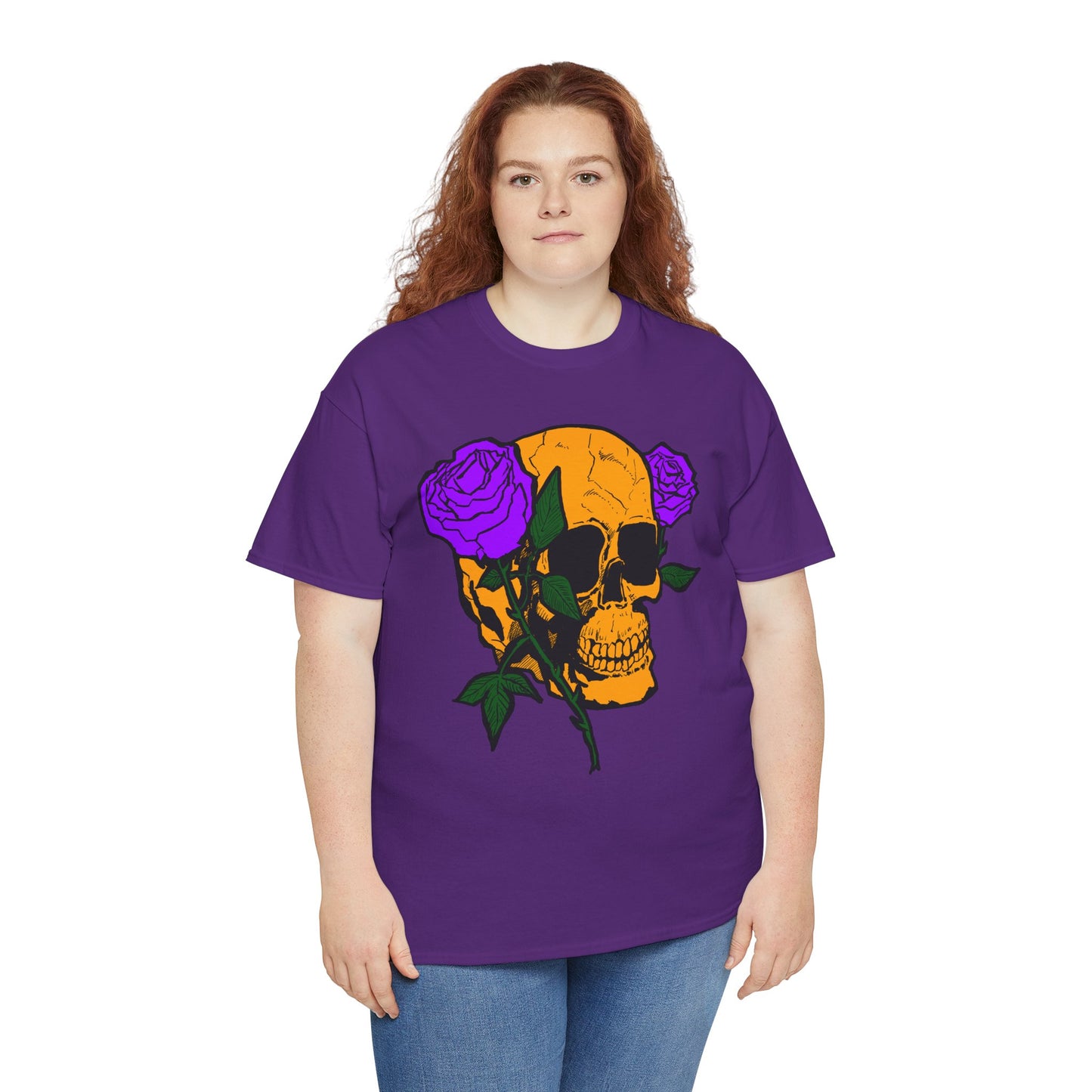 Skull and Roses Unisex Tee, Gothic Aesthetic Shirt, Vintage Graphic T-Shirt, Streetwear Essentials, Edgy Casual Wear