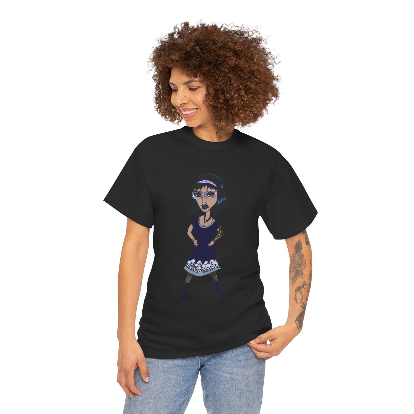 Gothic Doll T-Shirt — Retro Vampire Girl Graphic Tee