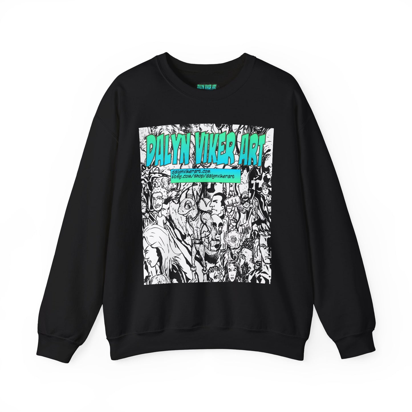 Graphic Art Crewneck Sweatshirt - Dalyan Viker Art Edition