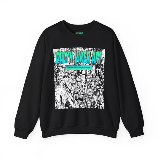 Graphic Art Crewneck Sweatshirt - Dalyan Viker Art Edition