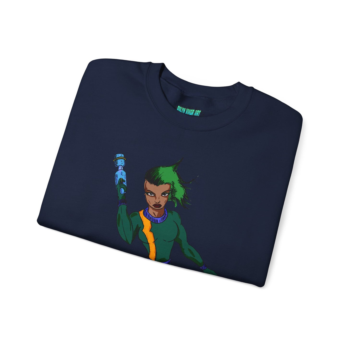 Heroic Vibes Crewneck Sweatshirt with Bold Design
