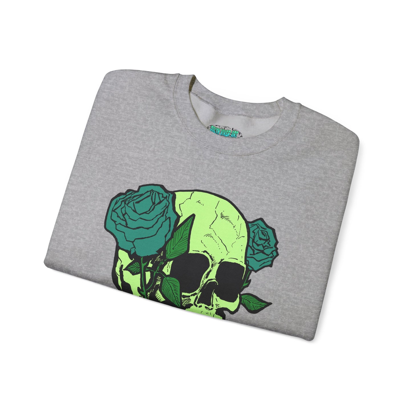 Skull and Roses Crewneck Sweatshirt for Unisex