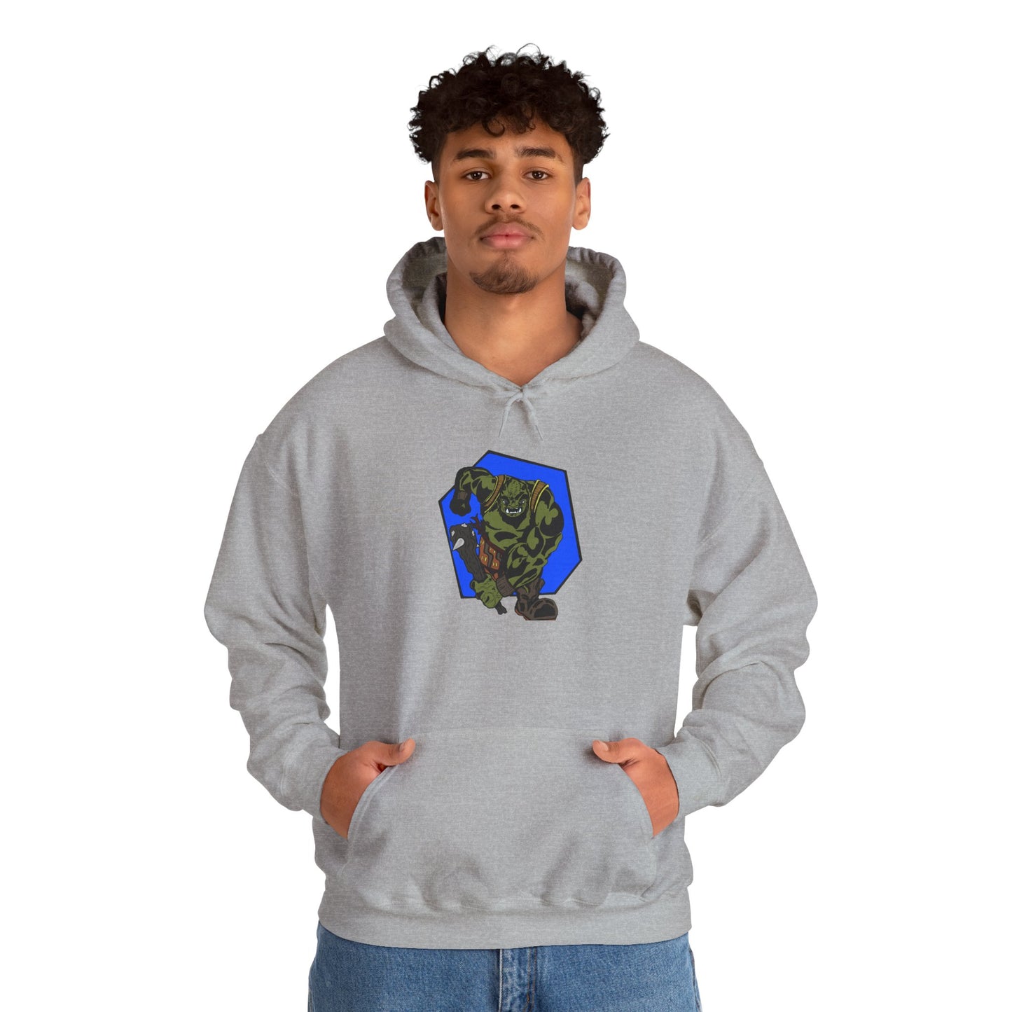 Heroic Monster Hooded Sweatshirt, Cozy Casual, Gift for Gamer, Geek Wear, Unisex Hoodie, Birthday Present, Halloween Style