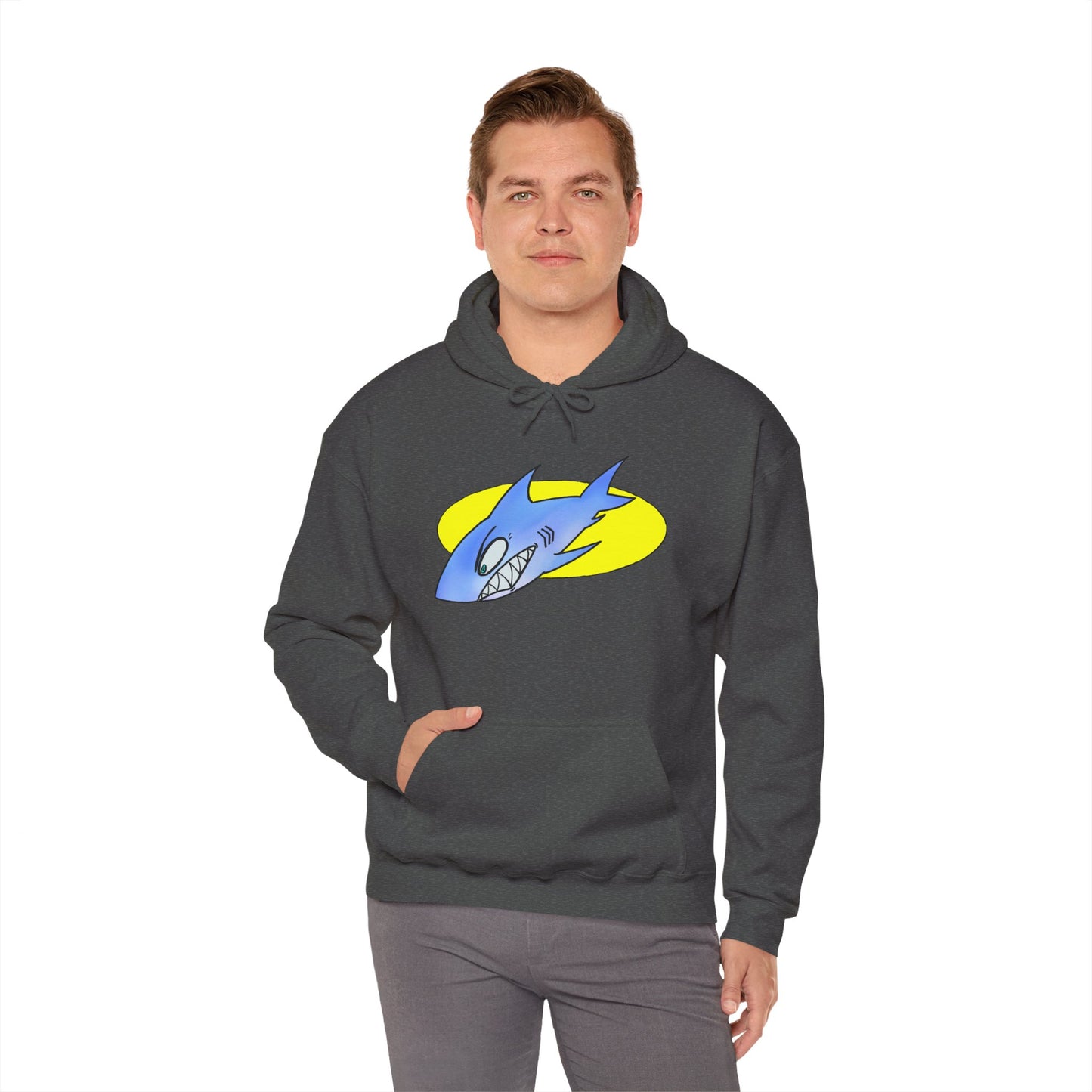 Cool Shark Graphic Hoodie - Unisex Heavy Blend Sweatshirt for Ocean Lovers, Gift for Men and Women, Beach Vibes, Casual Wear, Unique Design