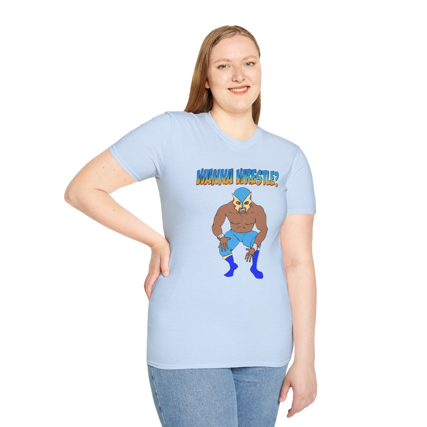 Wanna Wrestle? Unisex Softstyle T-Shirt