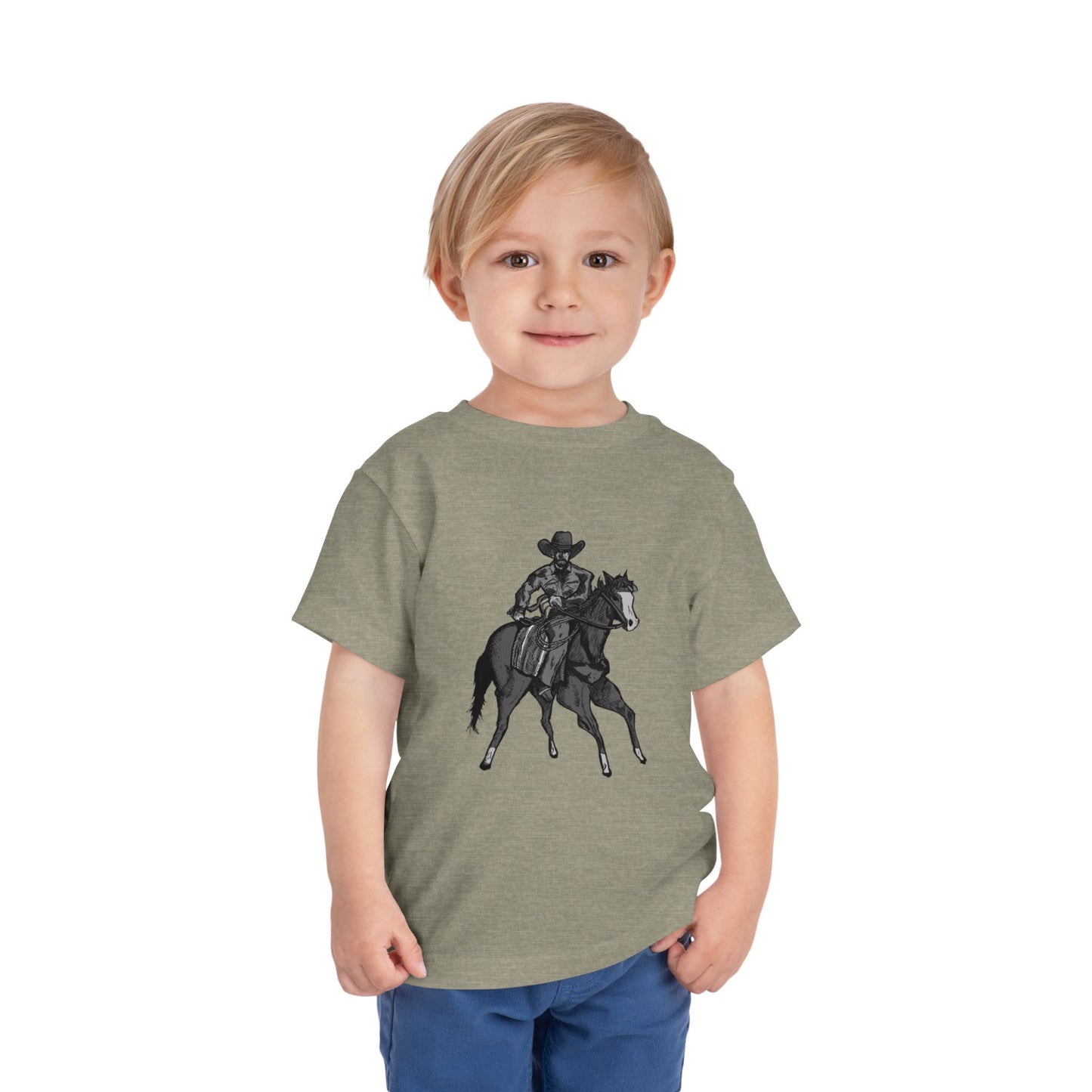 Toddler Western Cowboy Tee — Horseback Rider Graphic Shirt