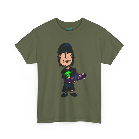 Rude Skater Dude - Skate Punk Cartoon Tee – Boy with Skateboard Graphic Shirt