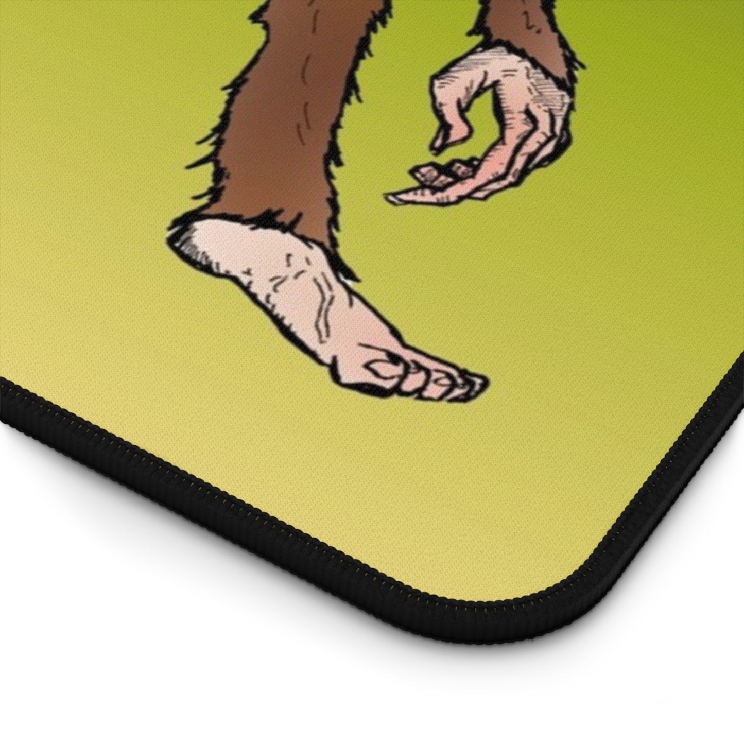 Desk Mat — Bigfoot Encounter Gradient Gaming Desk Pad (Green to Yellow)