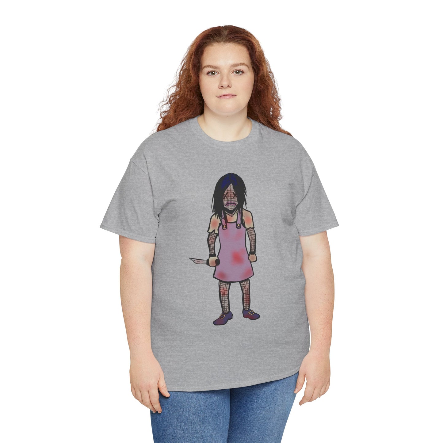 Evil Doll Graphic Tee with Horror Design, Halloween Outfit, Unisex Cotton Shirt, Unique Gift for Horror Fans, Graphic T-Shirt, Statement Wear