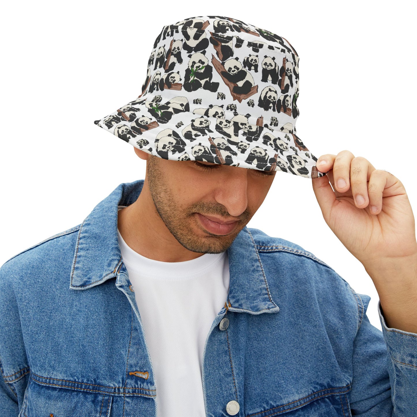 Panda Print Bucket Hat, Cute Summer Accessory, Outdoor Fashion, Festival Wear, Kids & Adults Gift, Wildlife Lover Hat