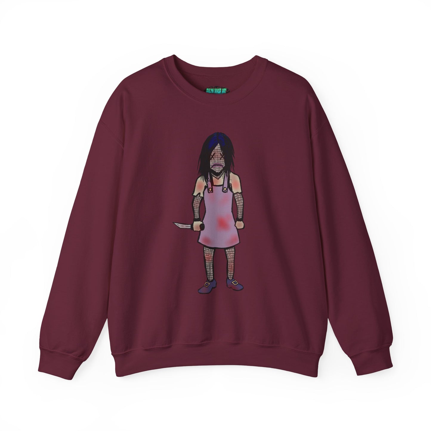 Evil Doll Edgy Graphic Sweatshirt for Unique Style
