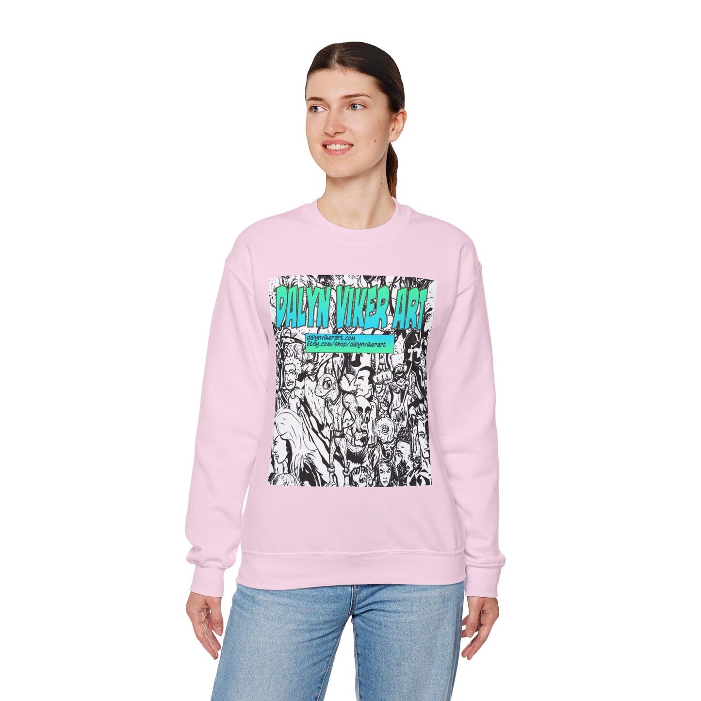 Graphic Art Crewneck Sweatshirt - Dalyan Viker Art Edition