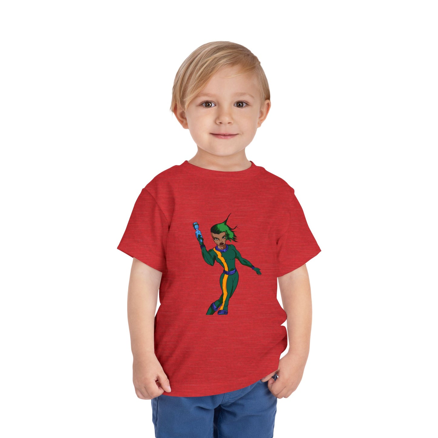 Toddler Tee — Colorful Space Hero Graphic