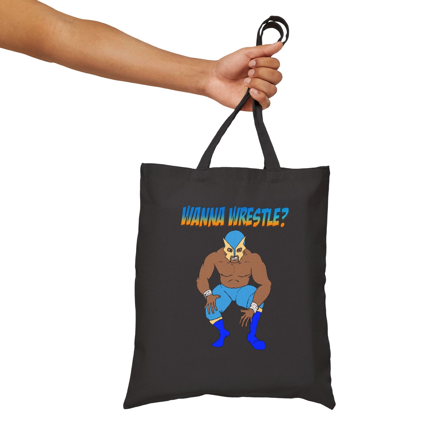 Wanna Wrestle?  Cotton Canvas Tote Bag