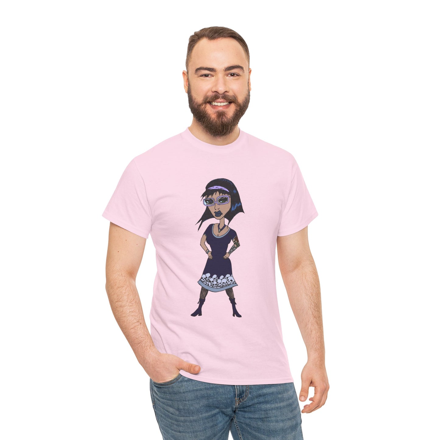 Gothic Doll T-Shirt — Retro Vampire Girl Graphic Tee