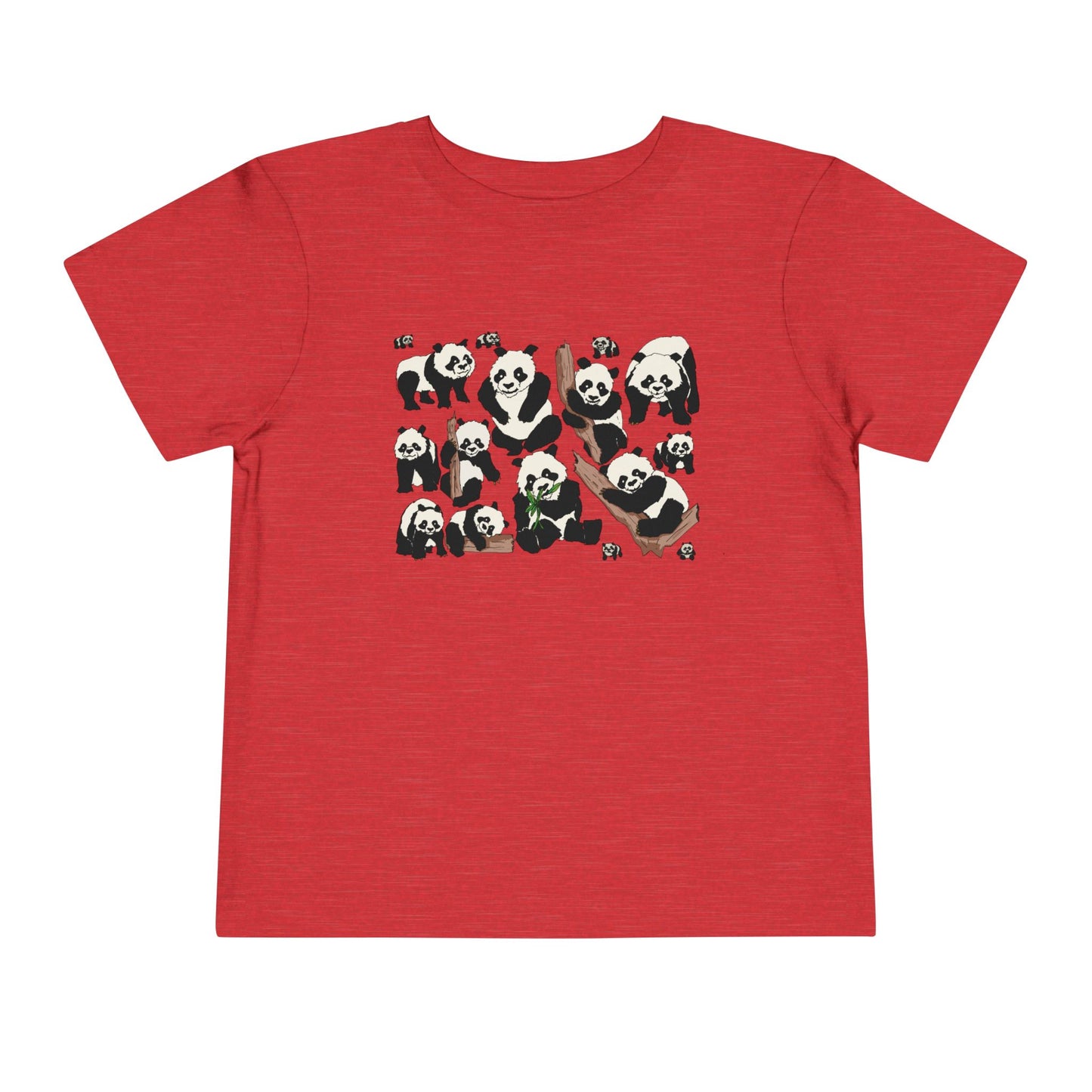 Panda Faces Toddler Tee — Cute Cartoon Panda Print