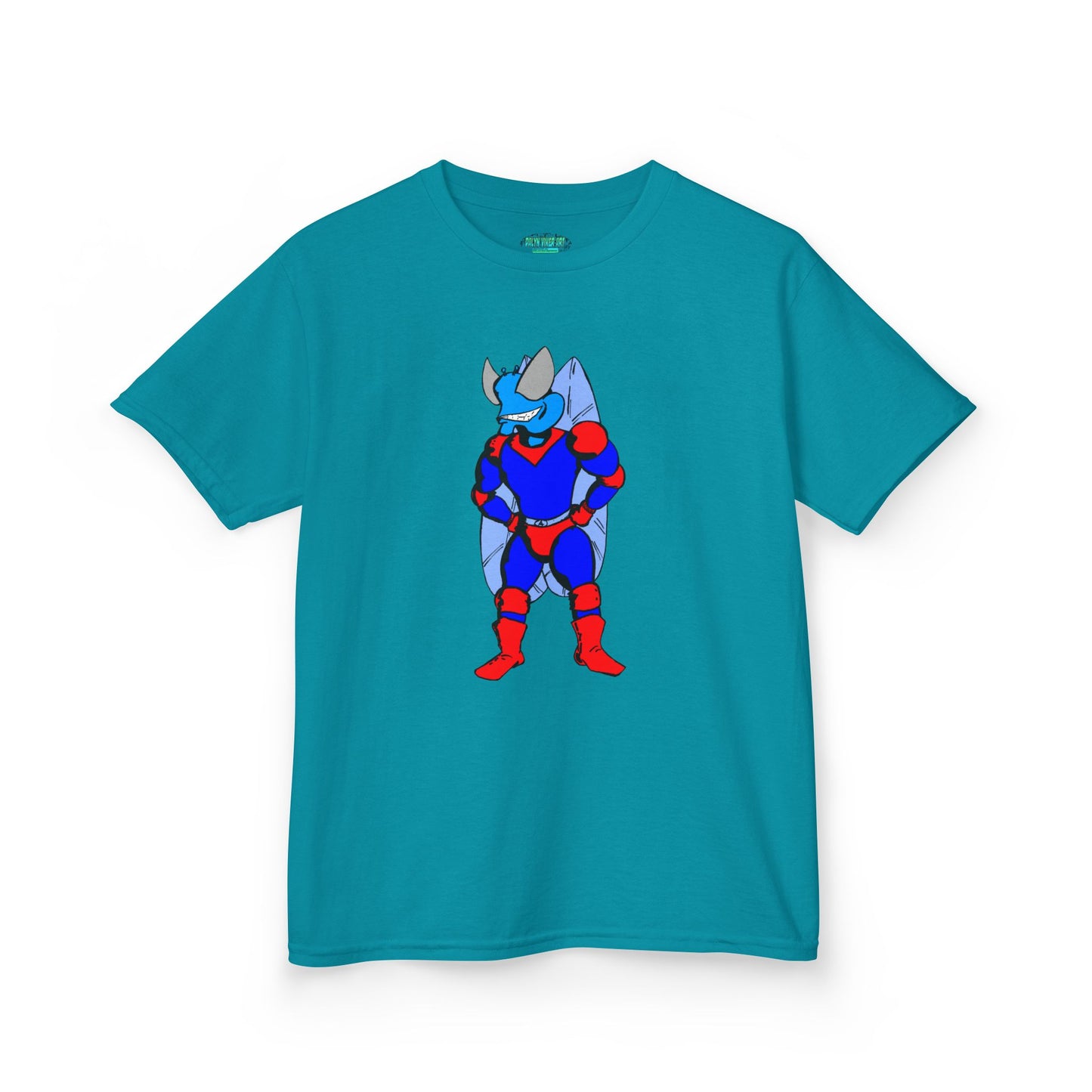 Astro-Fly Kids Superhero T-Shirt — Cute Red & Blue Winged Hero Tee for Boys & Girls