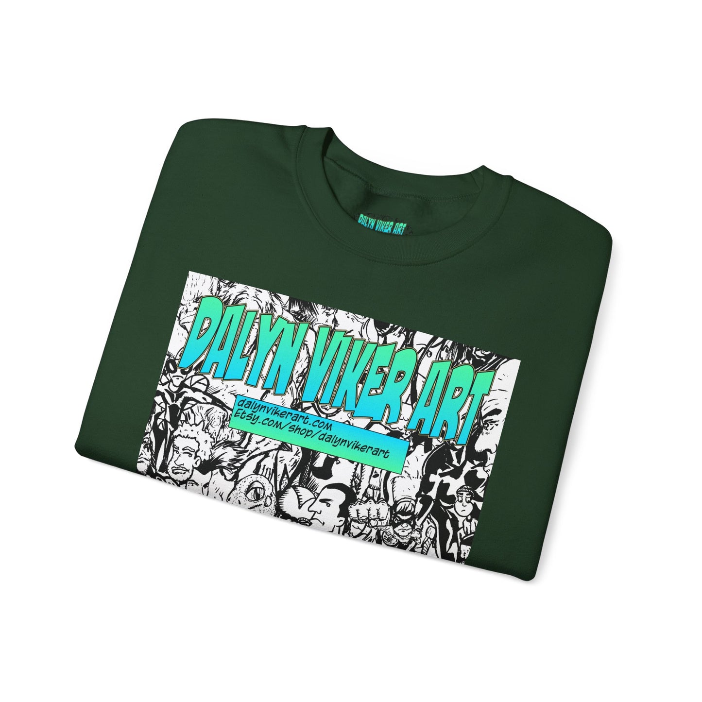 Graphic Art Crewneck Sweatshirt - Dalyan Viker Art Edition