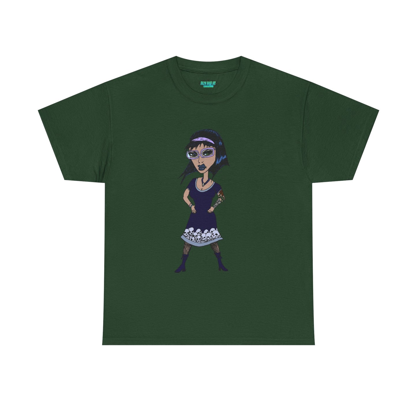 Gothic Doll T-Shirt — Retro Vampire Girl Graphic Tee