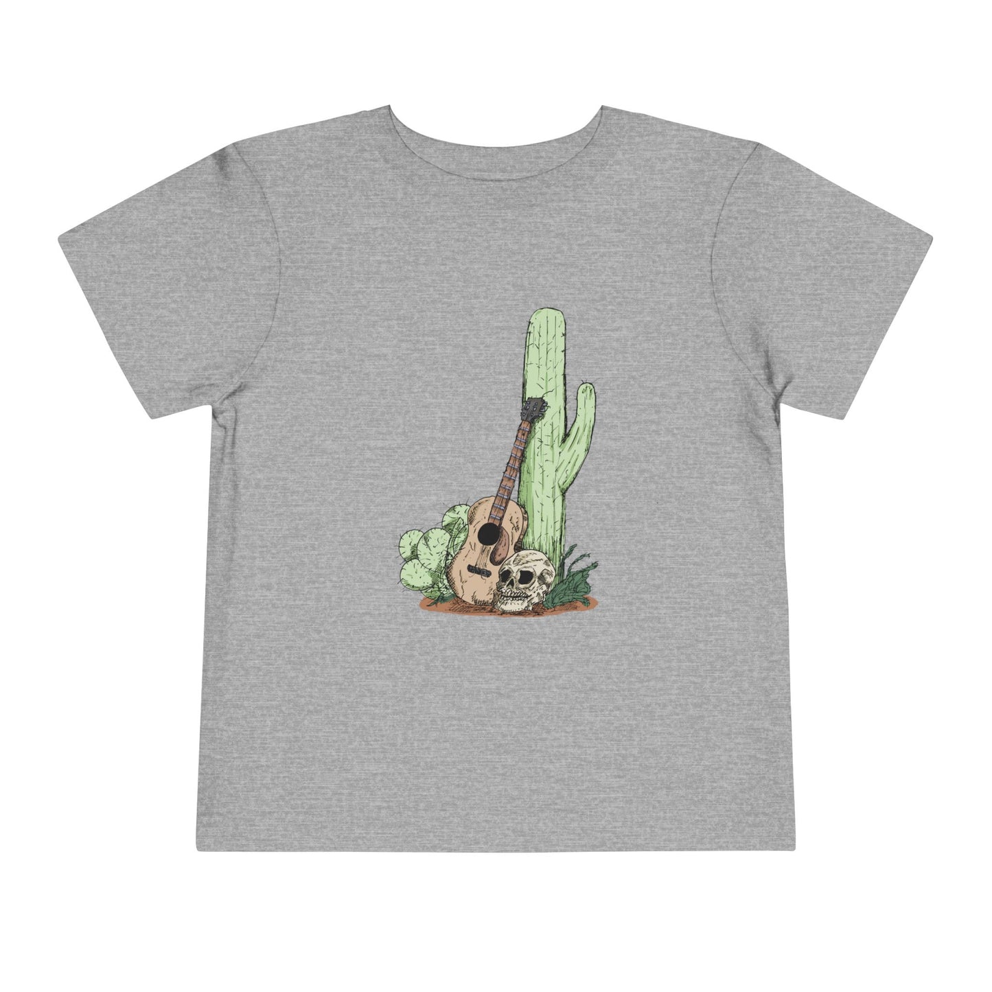 Toddler Tee — Desert Cactus with Guitar Graphic