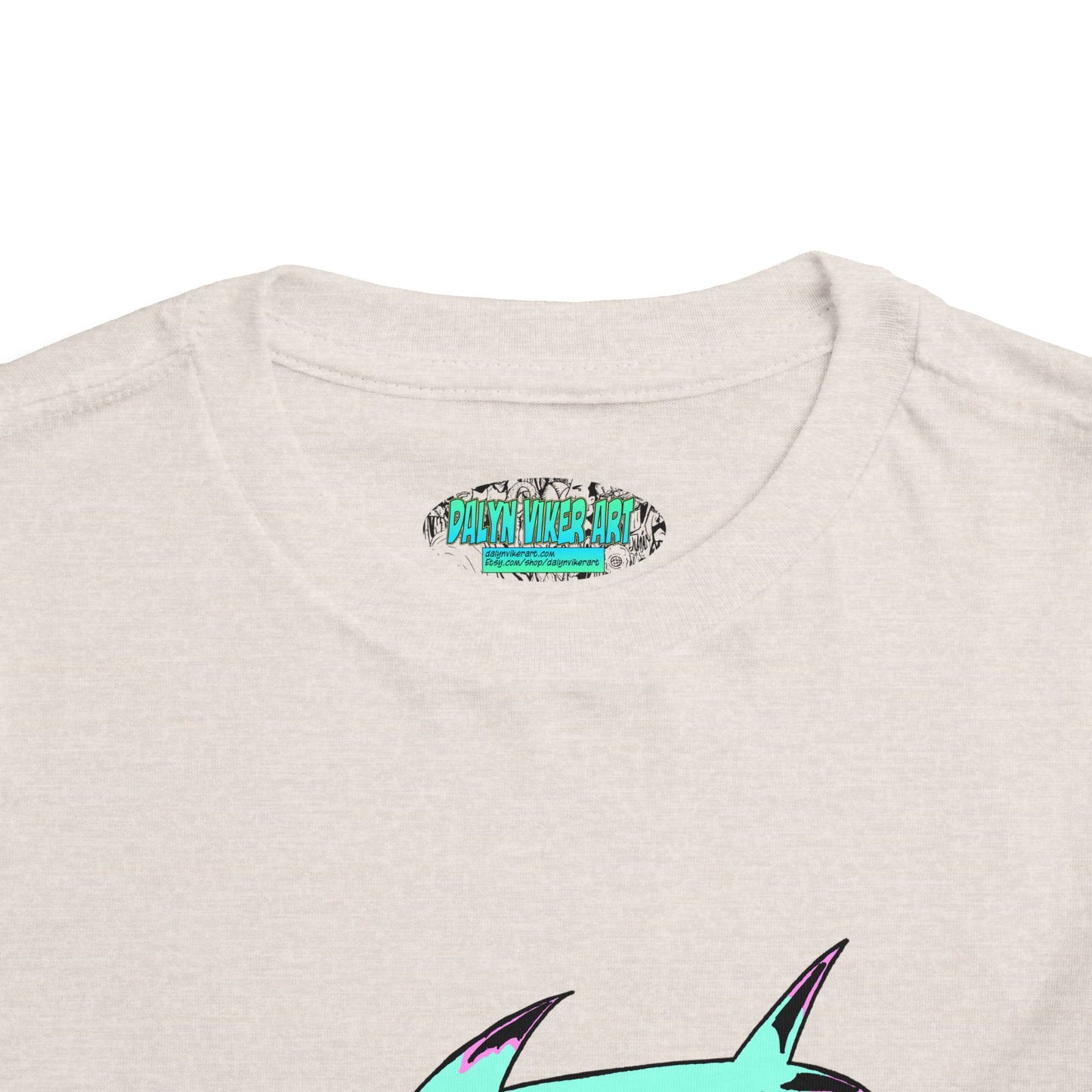 Toddler Tee — Cute Teal Shark Graphic Kids T‑Shirt