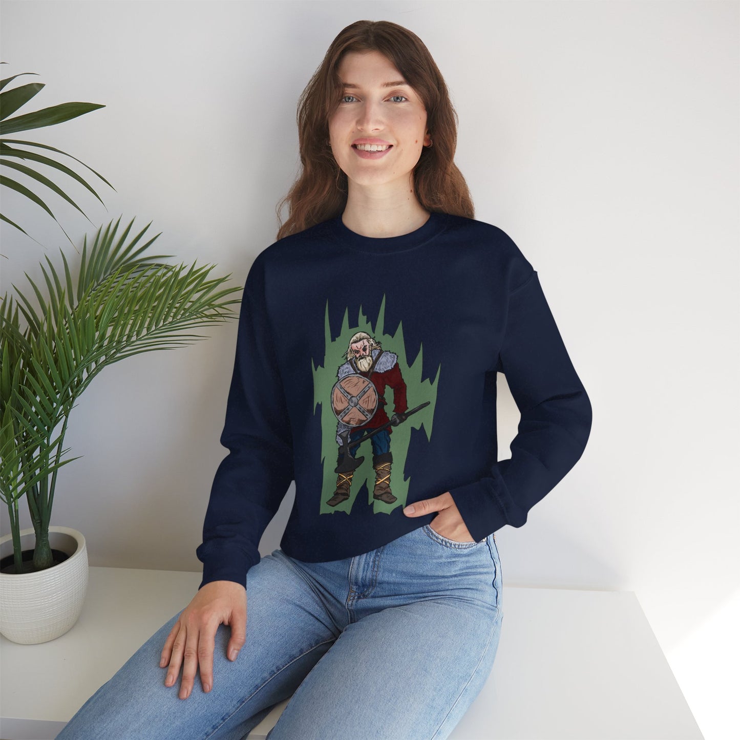Viking Warrior Sweatshirt - Unisex Heavy Blend Crewneck