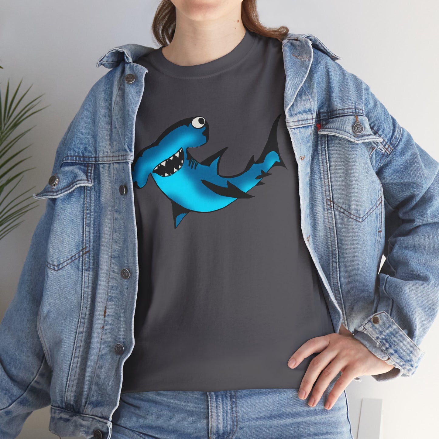 Funny Shark Unisex Heavy Cotton Tee - Perfect Summer Casual Wear