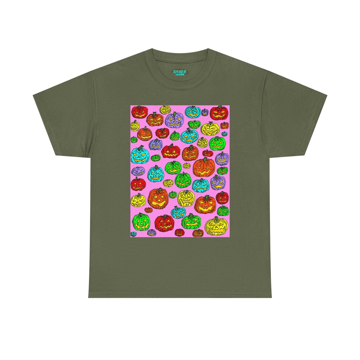 Colorful Pumpkin Graphic Tee, Unisex Cotton T-Shirt, Halloween Costume, Fall Apparel, Trendy Graphic Shirt, Casual Wear