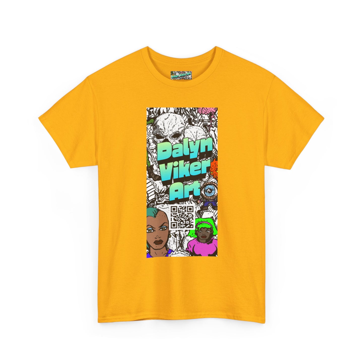 Graphic Art T-Shirt — "Dalyn Viker Art" Vertical Collage Tee