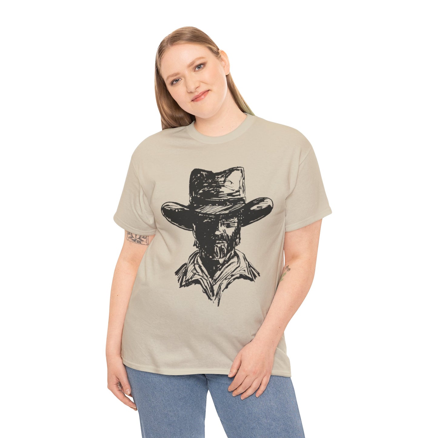 Rustic Cowboy Graphic Unisex Heavy Cotton Tee