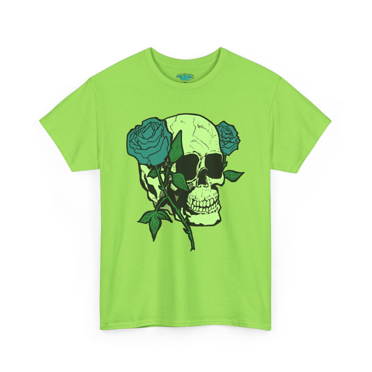 Skull & Rose Graphic Tee - Unisex Heavy Cotton Shirt