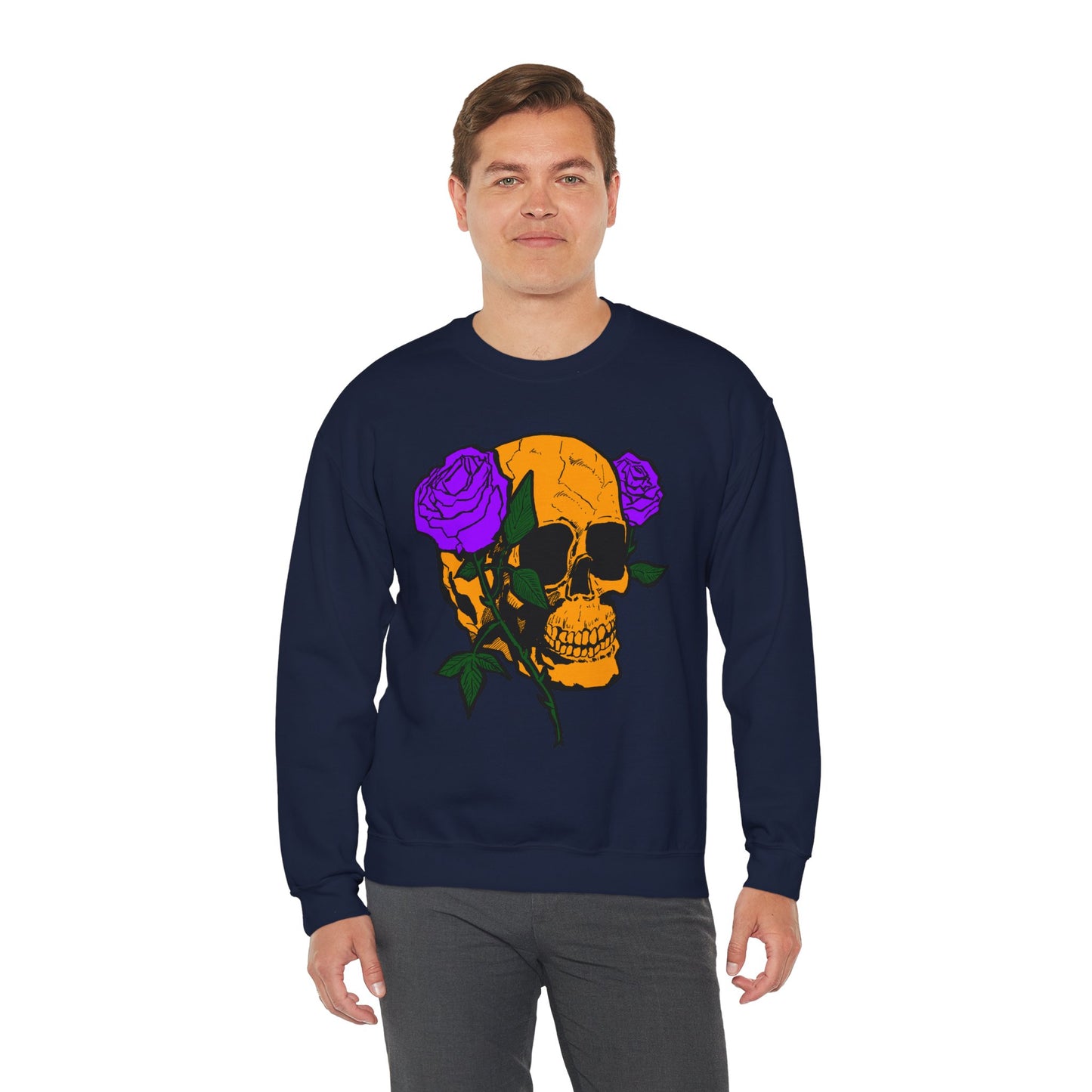 Skull & Roses Sweatshirt - Unisex Heavy Blend™ Crewneck