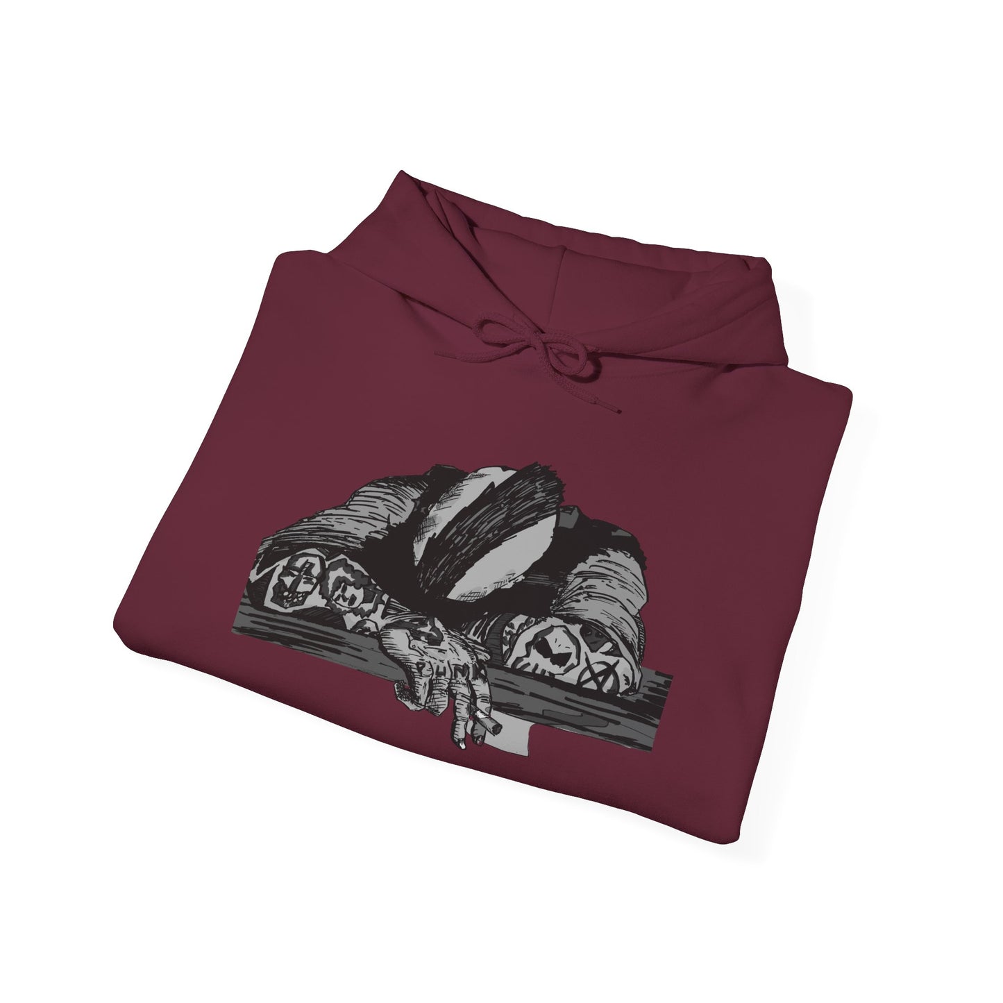 Punk and Done Unisex Hoodie with Artistic Design, Cozy Streetwear, Graphic Sweatshirt for Casual Vibes, Perfect Gift for Any Occasion