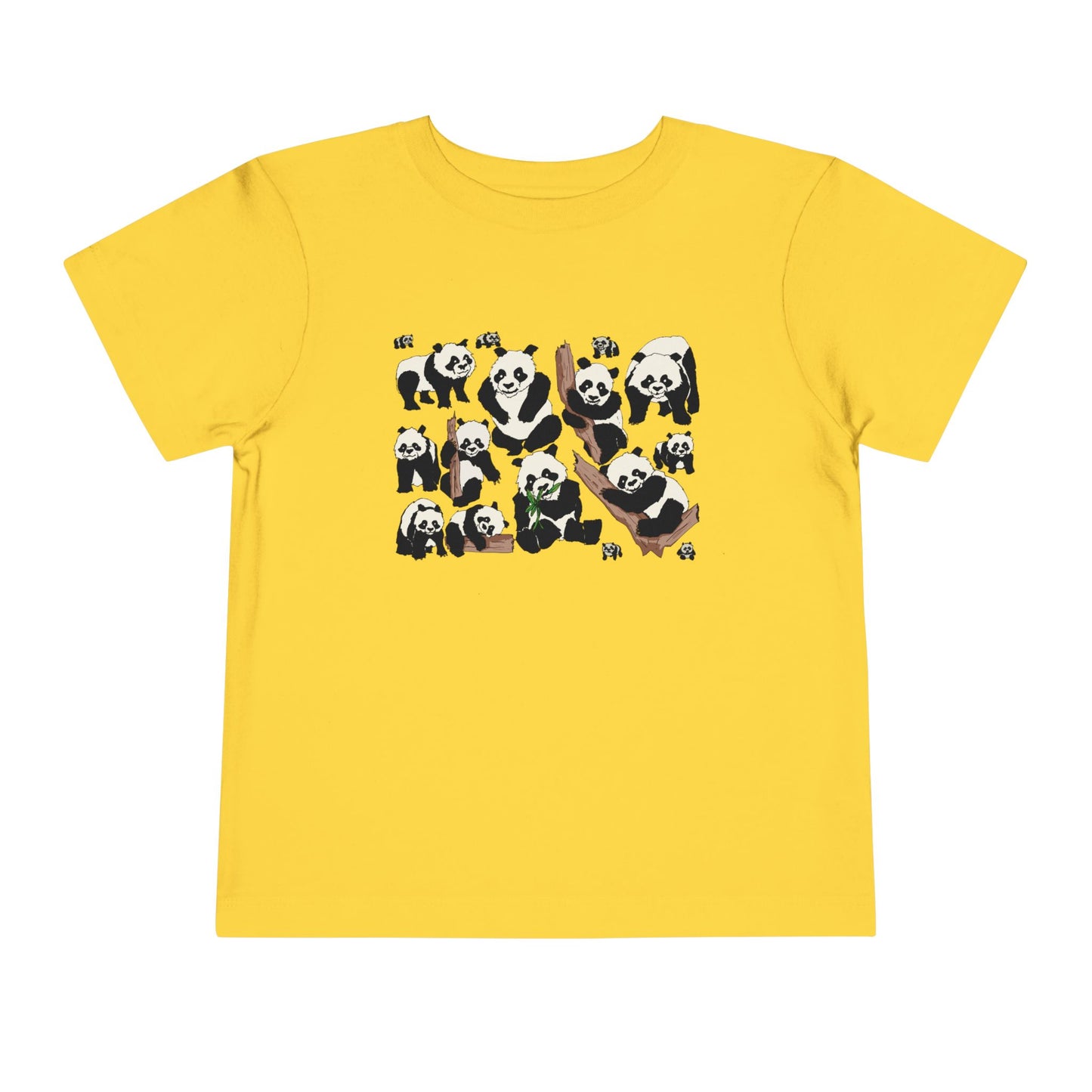 Panda Faces Toddler Tee — Cute Cartoon Panda Print