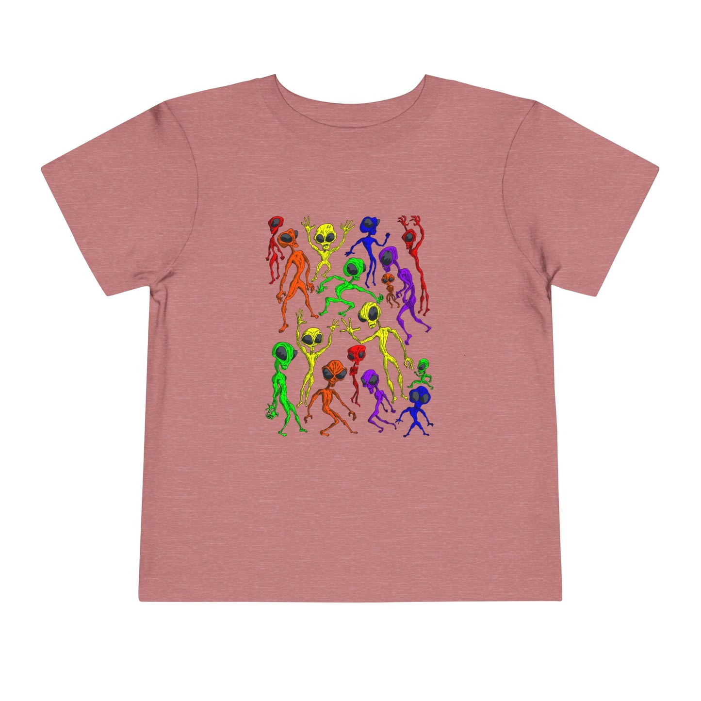 Alien Dance Party - Toddler Tee — Colorful Dancing Aliens Graphic Shirt