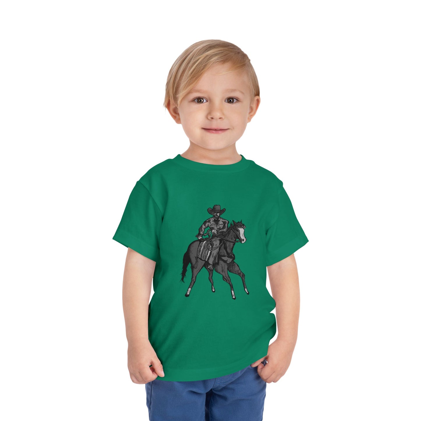 Toddler Western Cowboy Tee — Horseback Rider Graphic Shirt