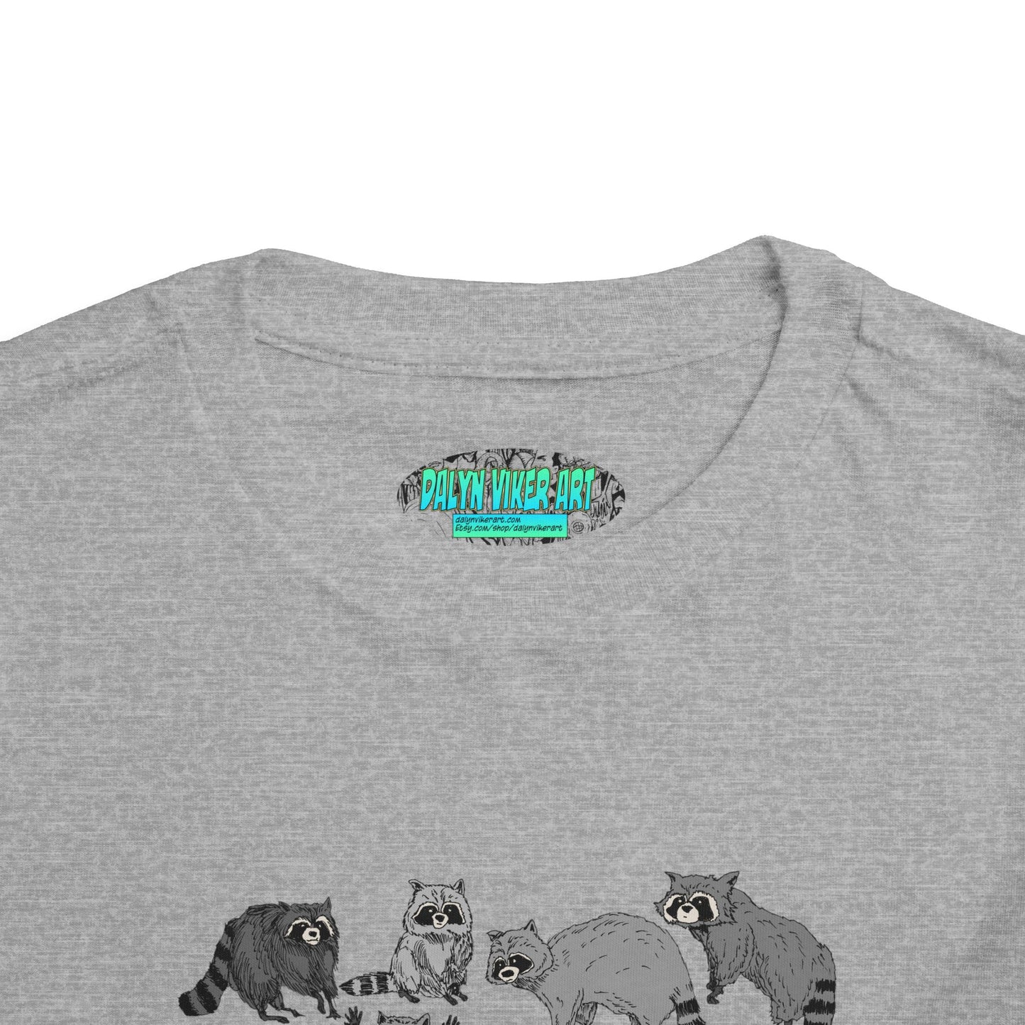 Toddler Tee — Playful Woodland Raccoon Crew Cute Kids Shirt