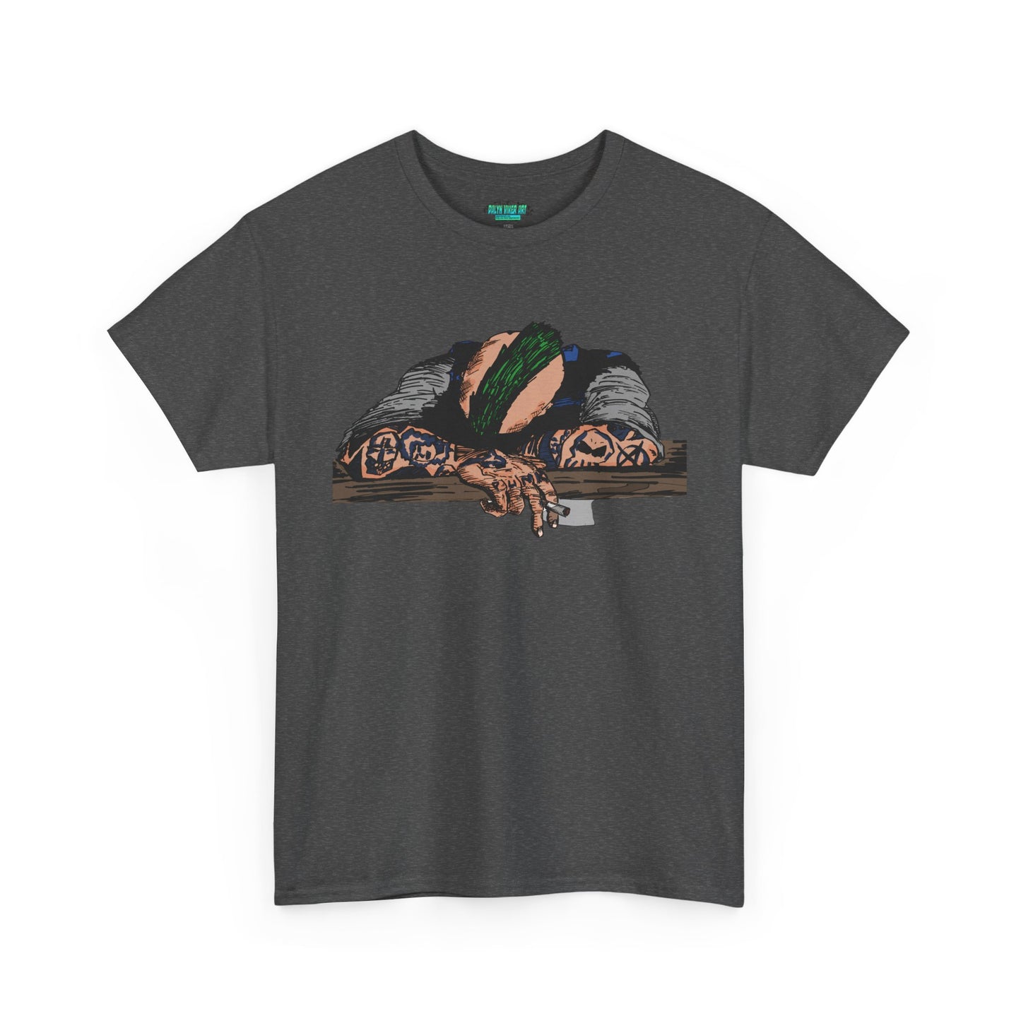Punk and Done Stylish Unisex Heavy Cotton Tee with Artistic Print, Casual Tee, Graphic T-Shirt, Gift for Art Lovers, Everyday Wear, Unique Art Apparel