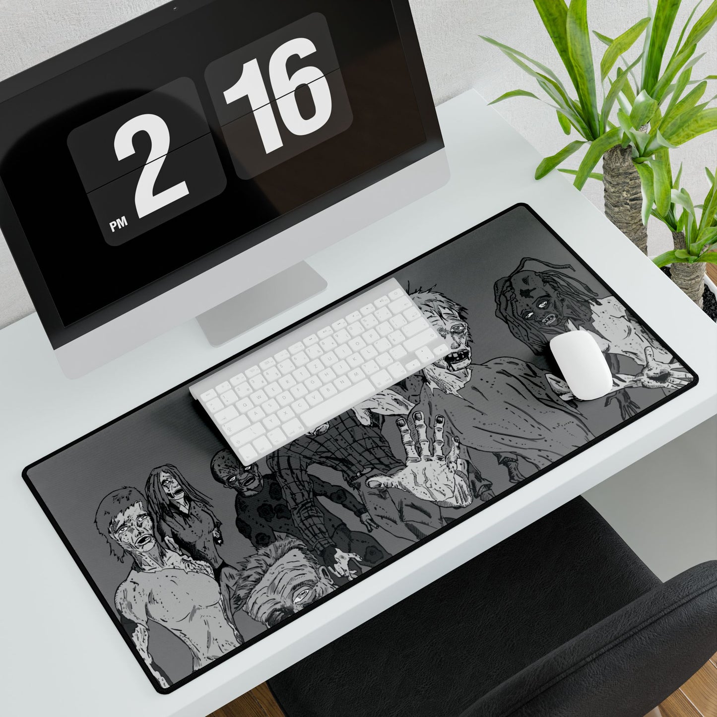 Zombie Horde Desk Mat — Large Gaming/Office Desk Pad and Card Playing Mat with Creepy Graphic