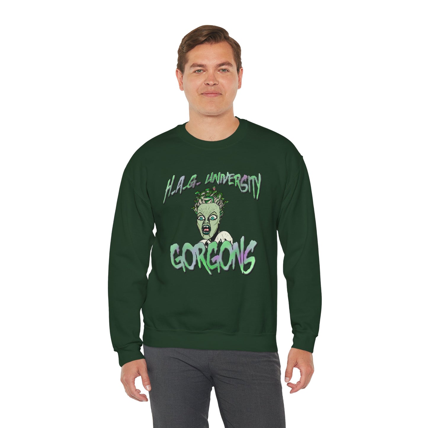HAG University GORGONS Crewneck Sweatshirt – Unisex Heavy Blend