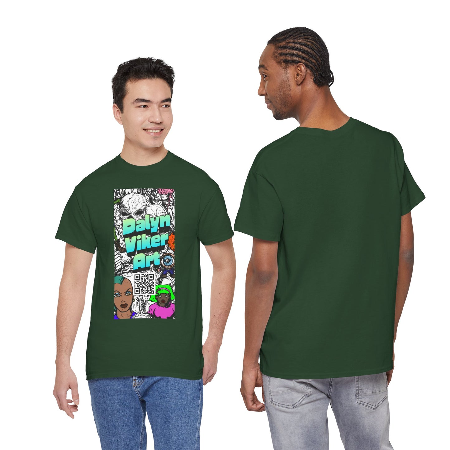 Graphic Art T-Shirt — "Dalyn Viker Art" Vertical Collage Tee