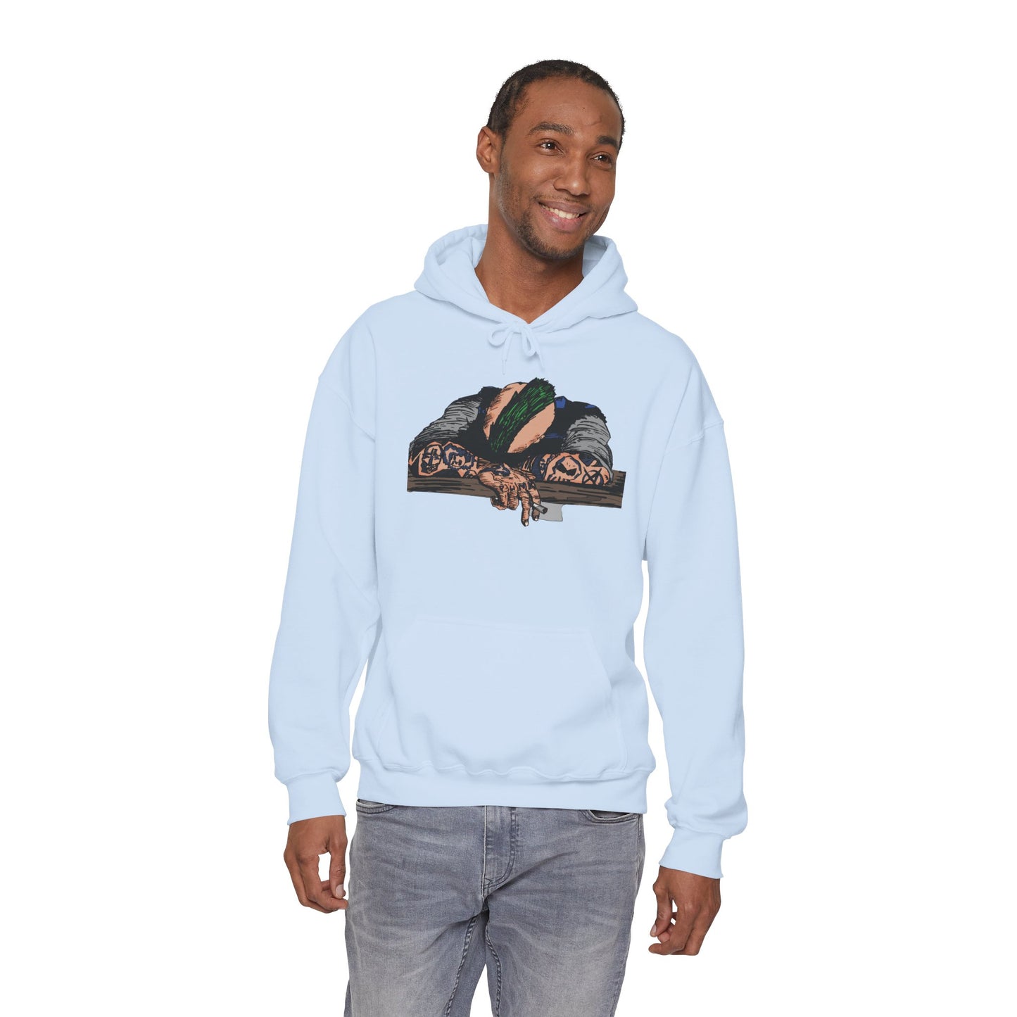 Punk and Done Color Unisex Hooded Sweatshirt, Cozy Streetwear, Unique Gift for Art Lovers, Casual Lounge Wear, Perfect for Fall Fashion