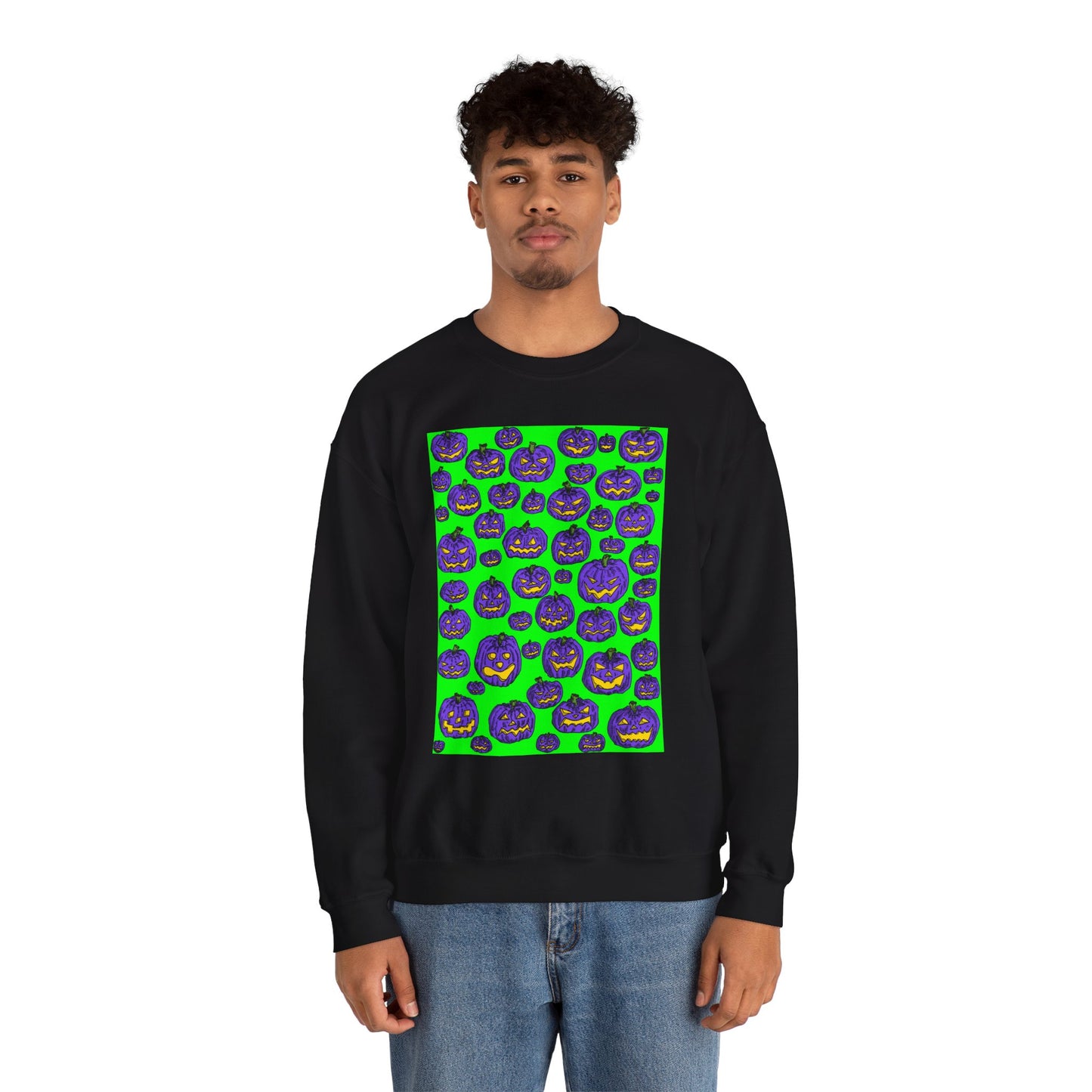 Halloween Pumpkin Crewneck Sweatshirt