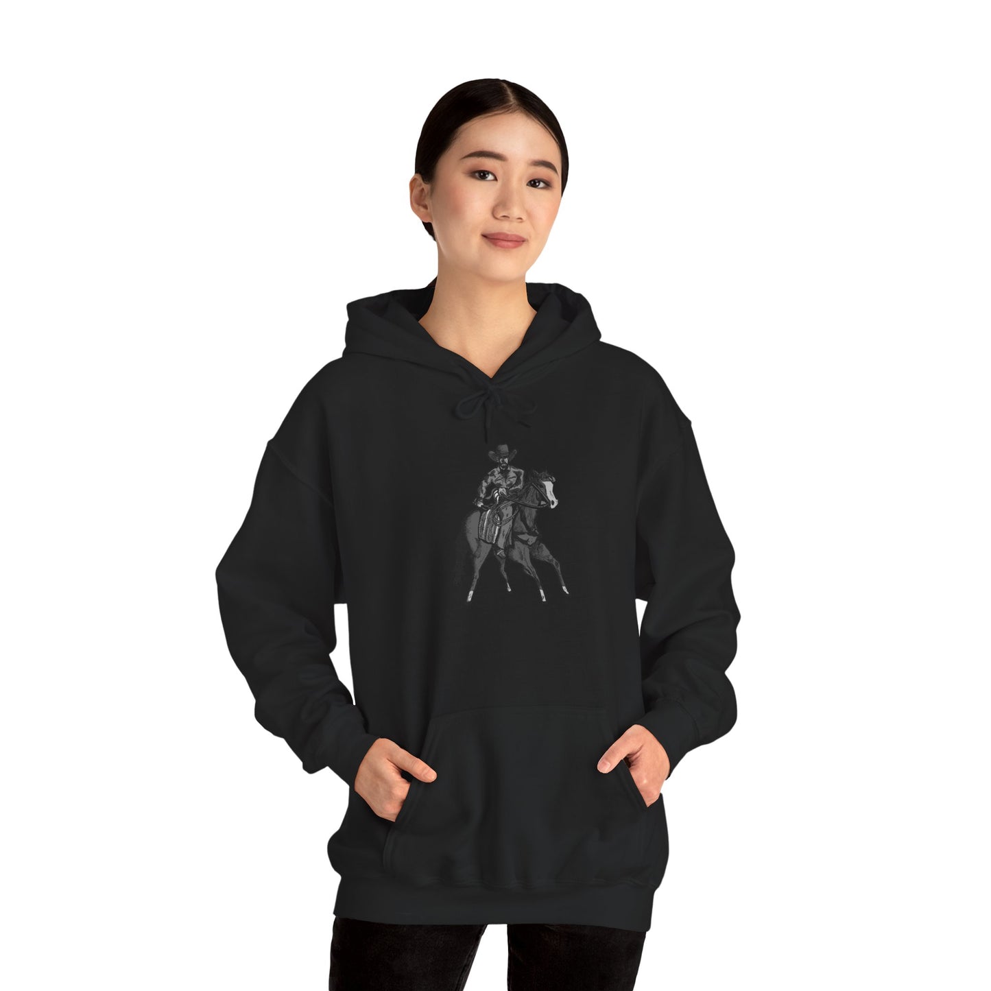 Horseback Rider Silhouette Hoodie – Western Equestrian Graphic Sweatshirt