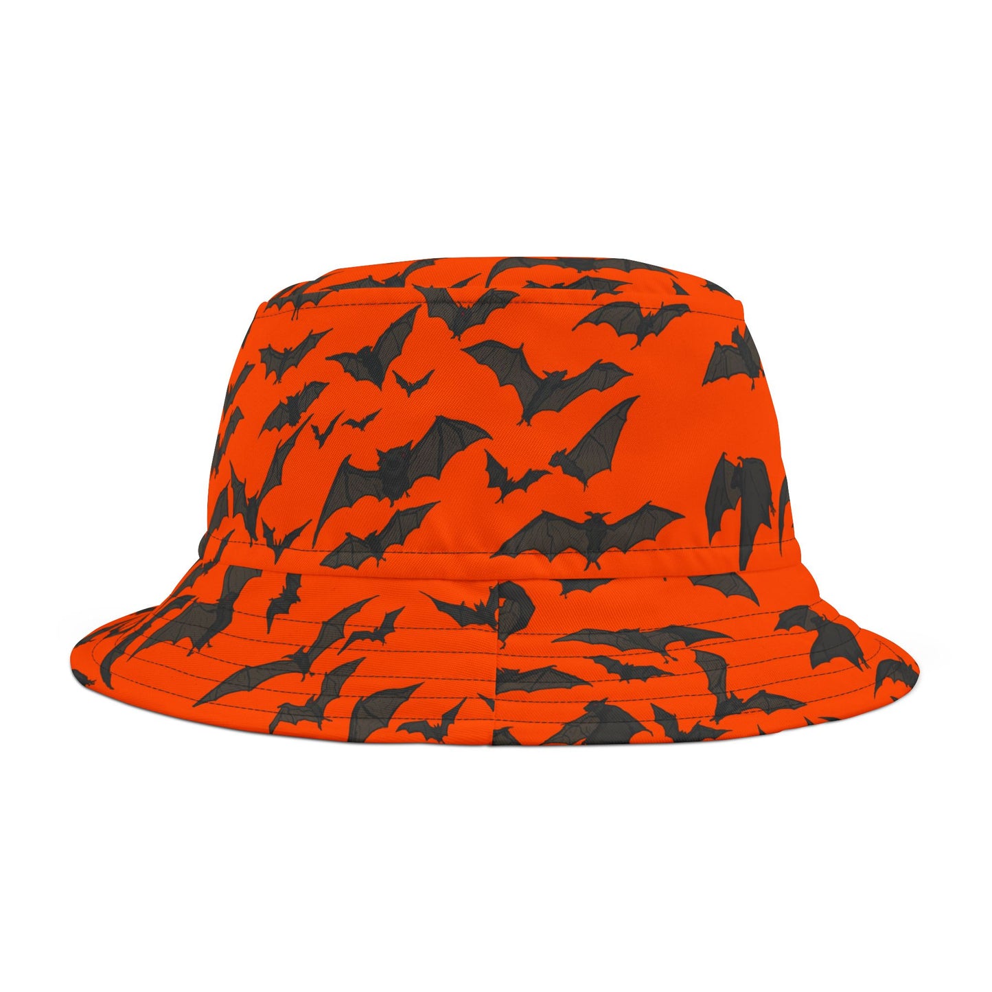 Halloween Bat Print Bucket Hat, Unisex Fashion Accessory, Perfect for Costumes and Fall Outings