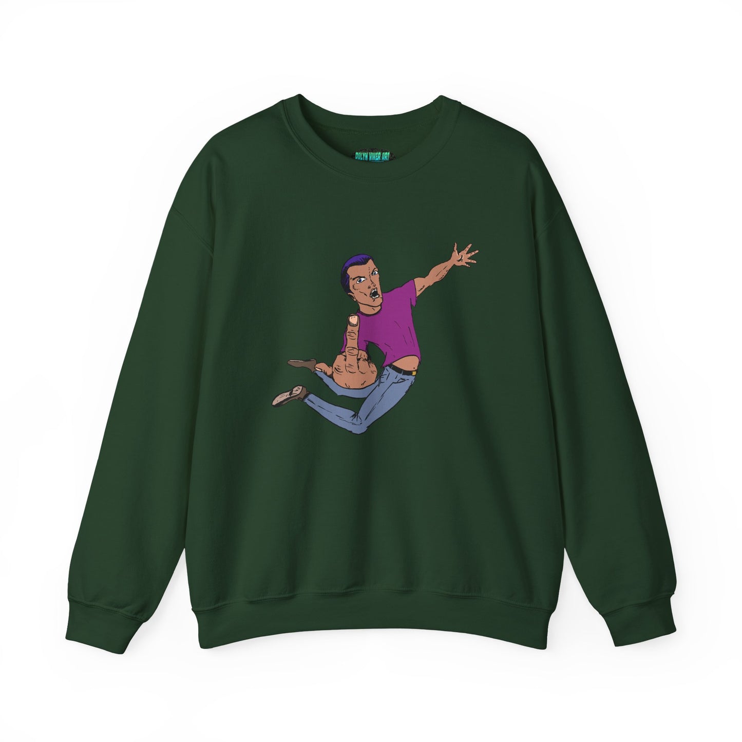 Flying Eff Dynamic Cartoon Character Crewneck Sweatshirt