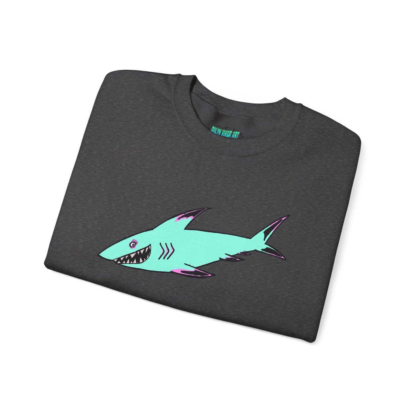 Charming Shark Graphic Sweatshirt - Unisex Heavy Blend™ Crewneck