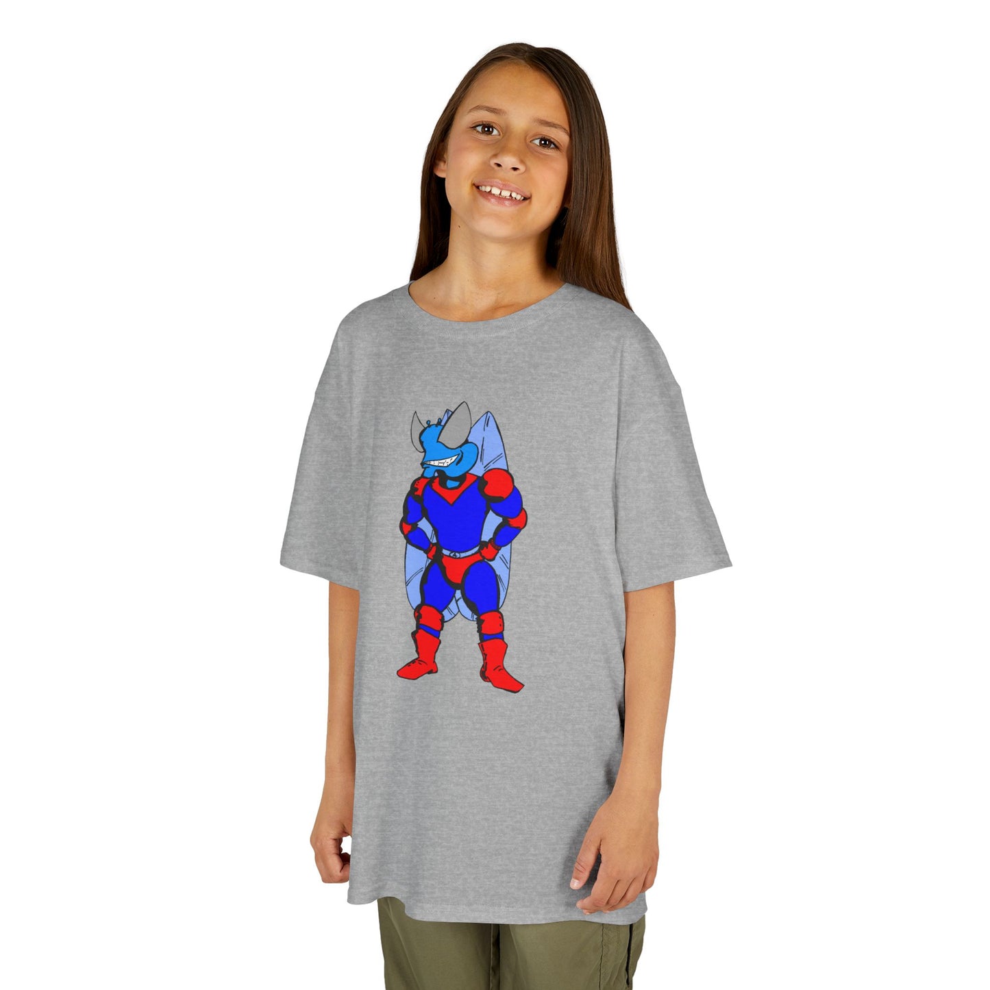 Astro-Fly Kids Superhero T-Shirt — Cute Red & Blue Winged Hero Tee for Boys & Girls